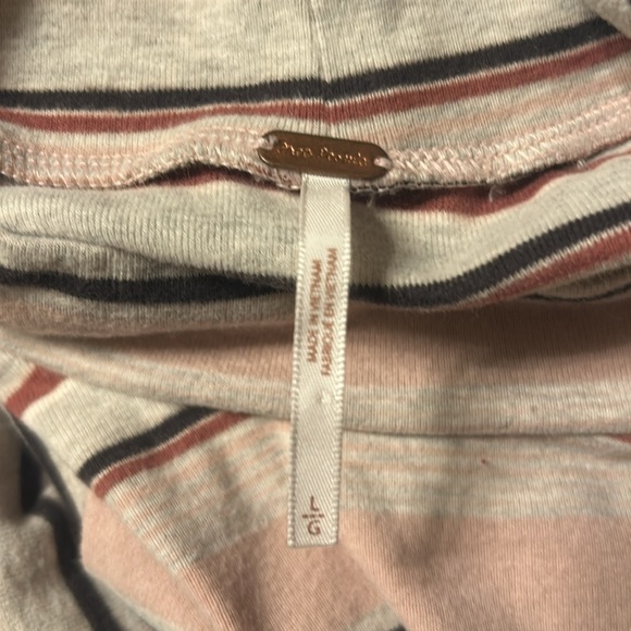 NWOT Free People mock neck striped sweater/top - Picture 5 of 6